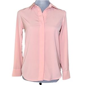 H&M Peach Button Down Blouse